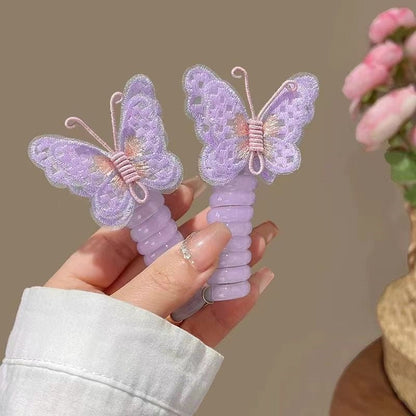 Embroidered Butterfly Hair Ring