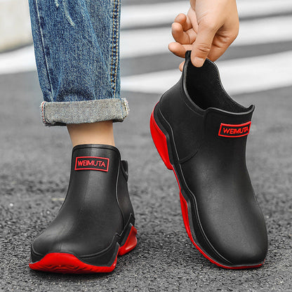 Men's Short Tube Waterproof Rain Boots