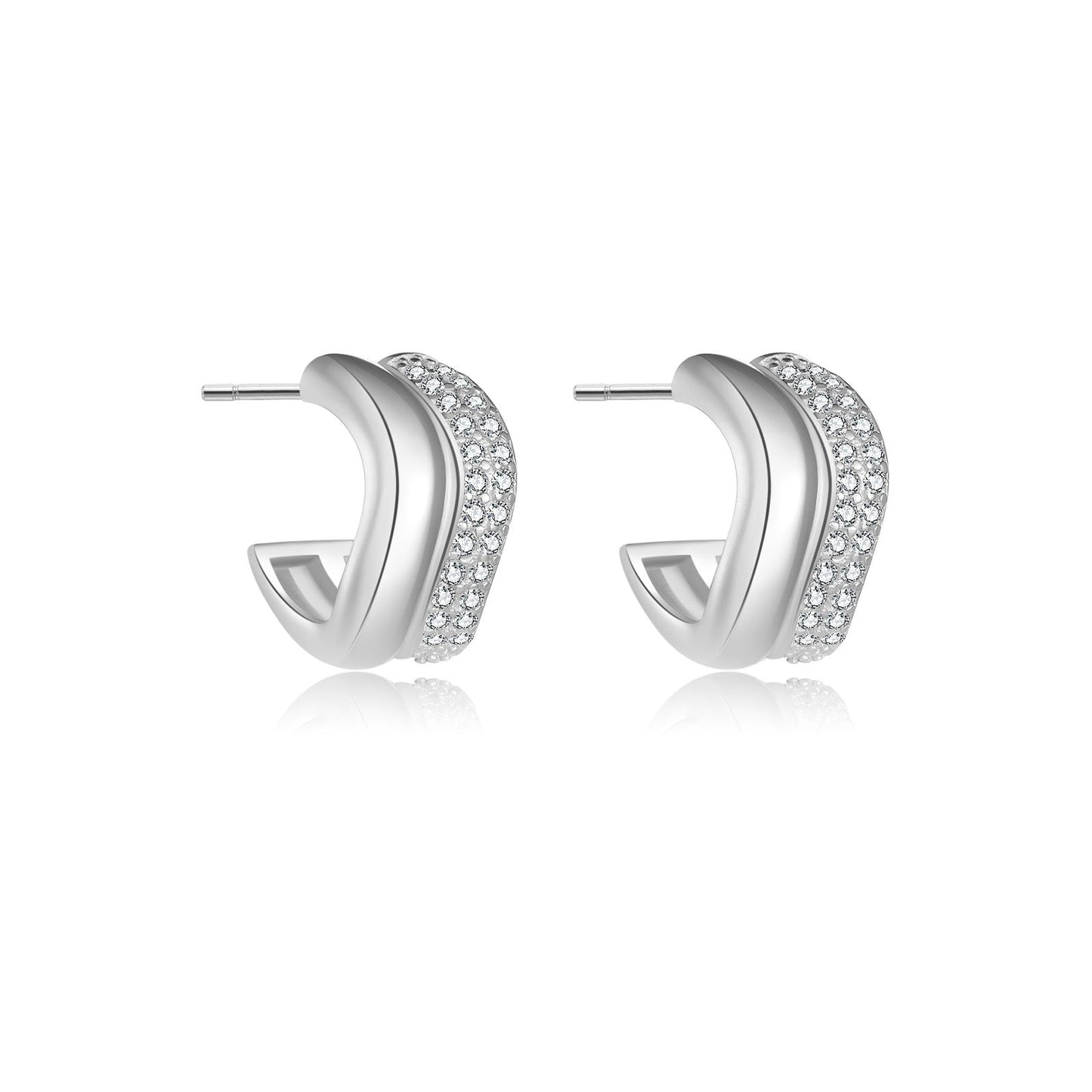 Geometric Circle S925 Silver Earrings