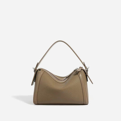 First Layer Cowhide Portable Shoulder Crossbody Boston Bag