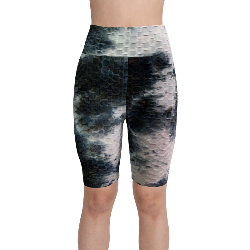 Ink Jacquard Tie-dyed Yoga Fitness Shorts