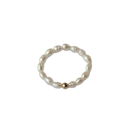 Freshwater Pearl Elastic String Ring