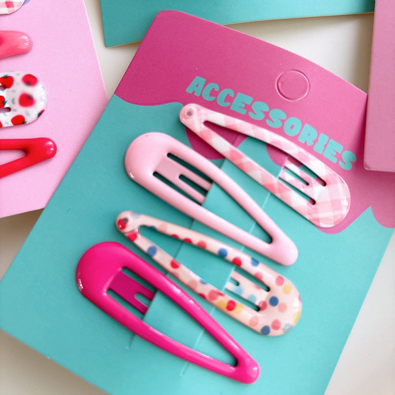 Cute Dripping Printing Candy Color Hair Clip