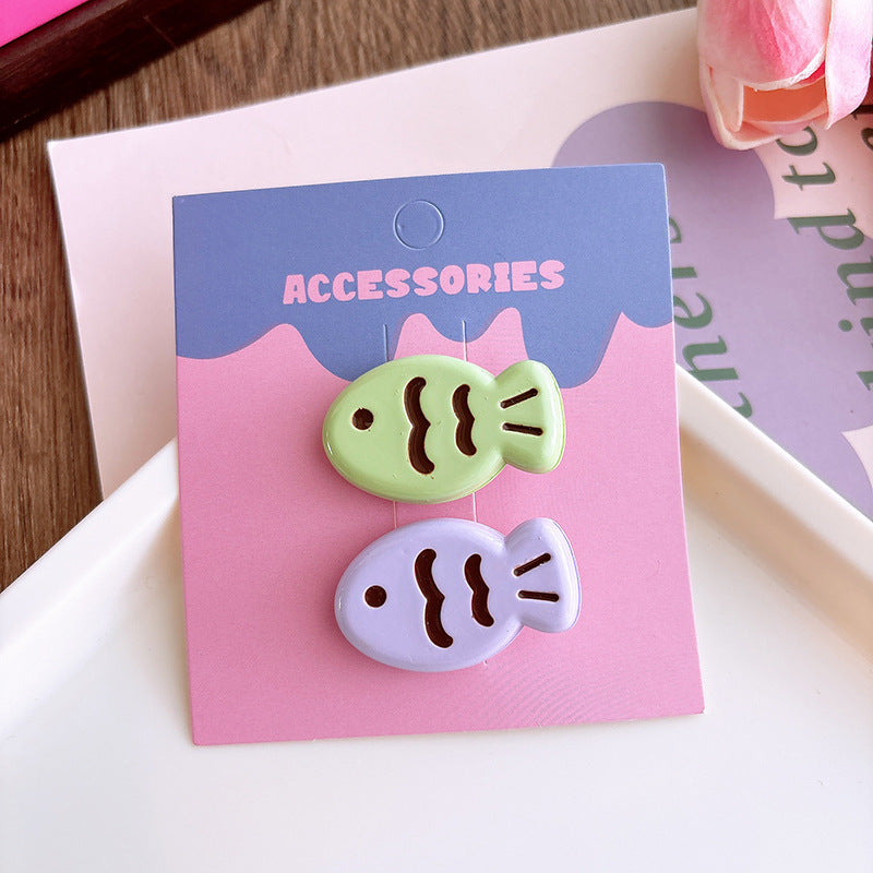 Candy-colored Glossy Cute Taiyaki Barrettes Creative