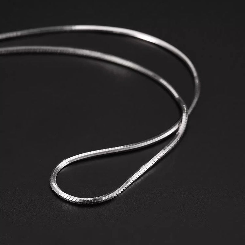 S925 Sterling Silver Octagonal Snake Bones Chain