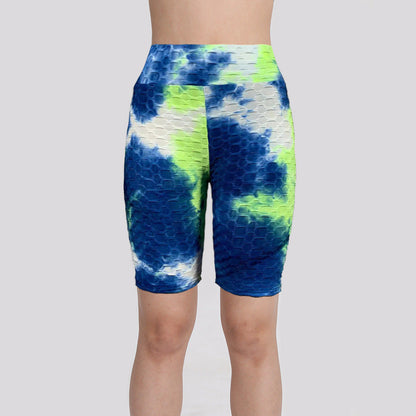 Ink Jacquard Tie-dyed Yoga Fitness Shorts