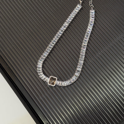 Green Colored Glaze Bow Multi-layer Tassel Necklace