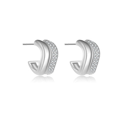Geometric Circle S925 Silver Earrings