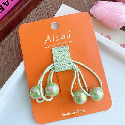 Colorful Round Beads Children's Hair String