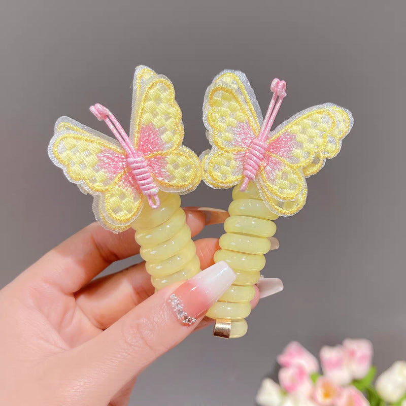 Embroidered Butterfly Hair Ring