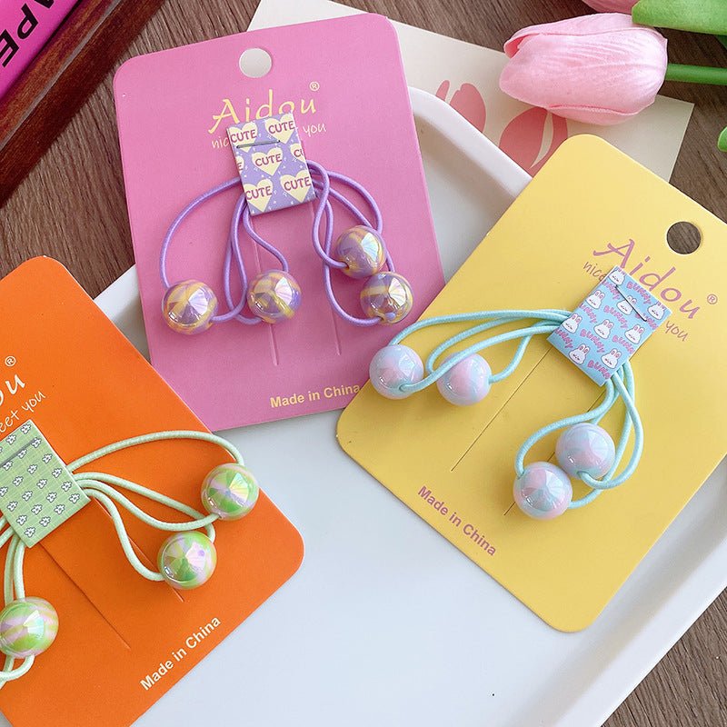 Colorful Round Beads Children's Hair String