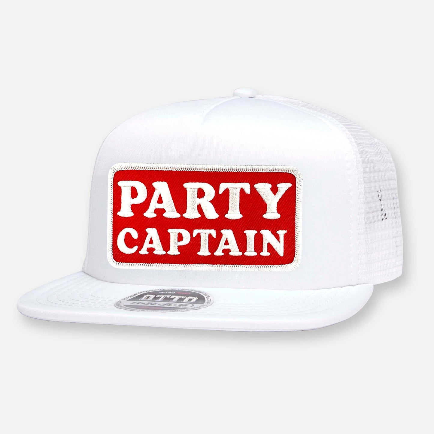 PARTY CAPTAIN FLAT BILL PATCH HAT