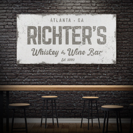 Whiskey And Wine Bar Sign