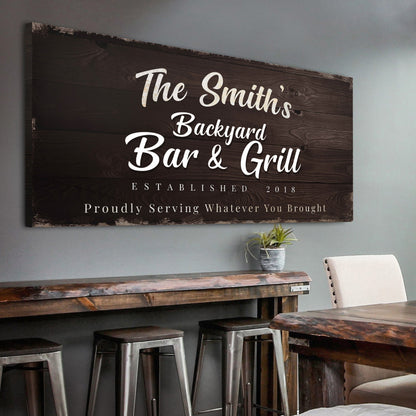 Backyard Bar & Grill Sign XV