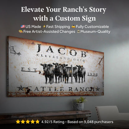 Cattle Ranch Sign