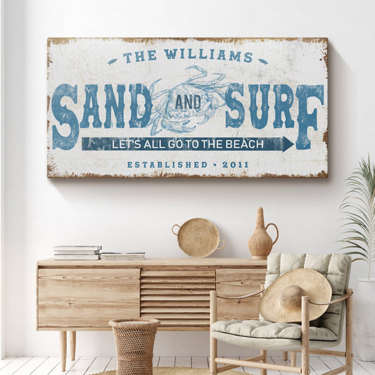 Sand And Surf Sign