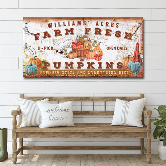 Farm Fresh Pumpkins Sign