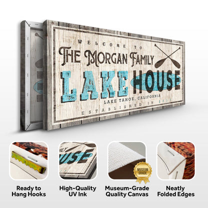 Vintage Family Lake House Sign