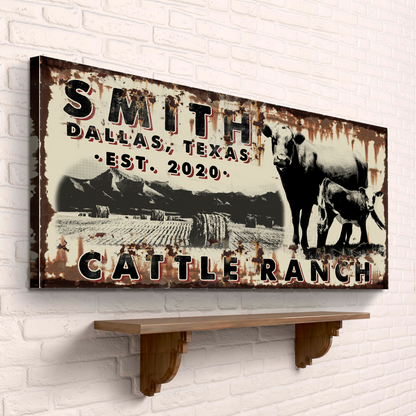 Cattle Ranch Vintage Sign