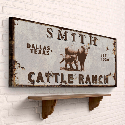 Angus Cattle Ranch Sign