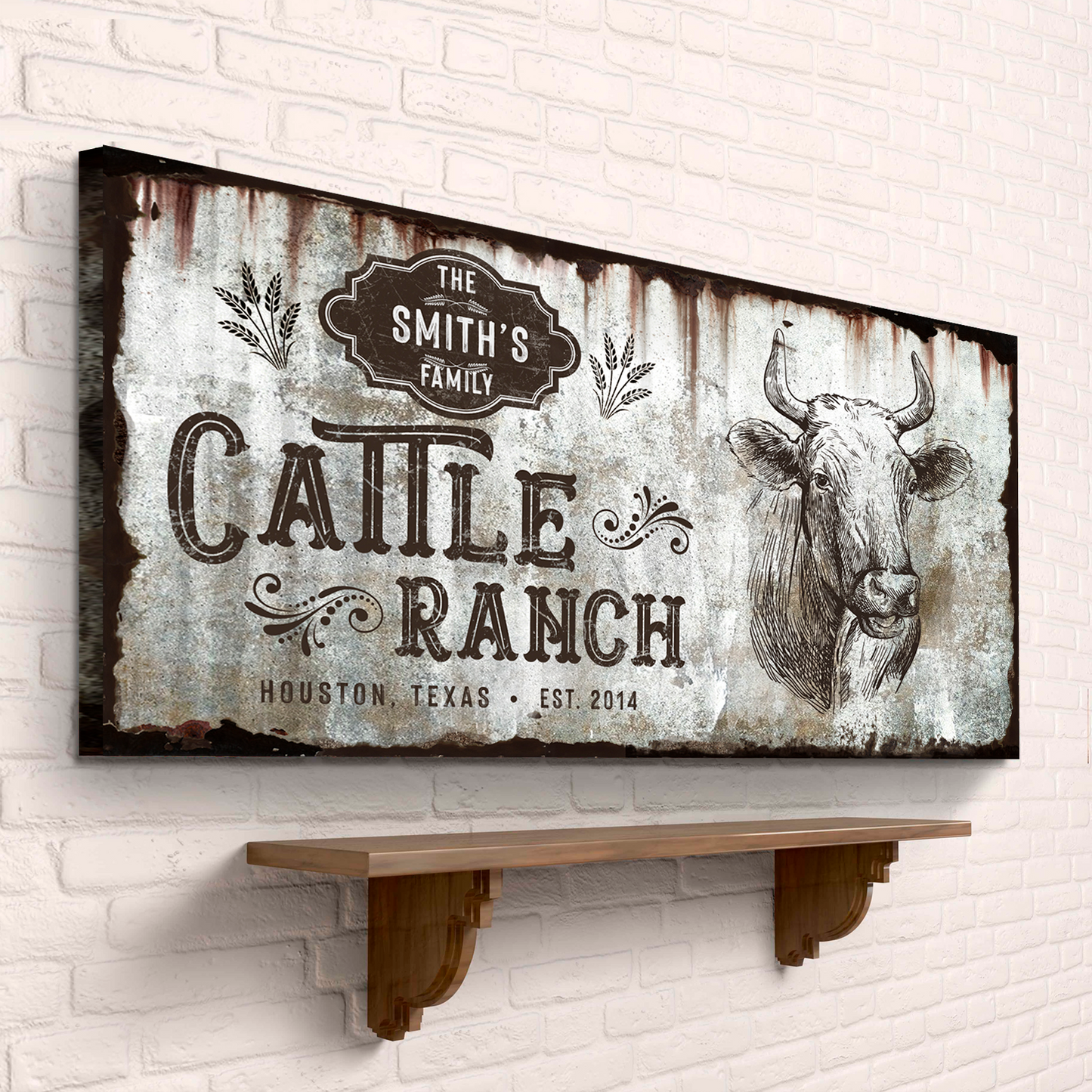 Vintage Cattle Ranch Sign