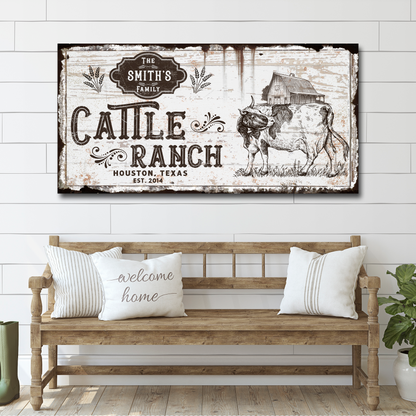 Vintage Cattle Ranch Sign