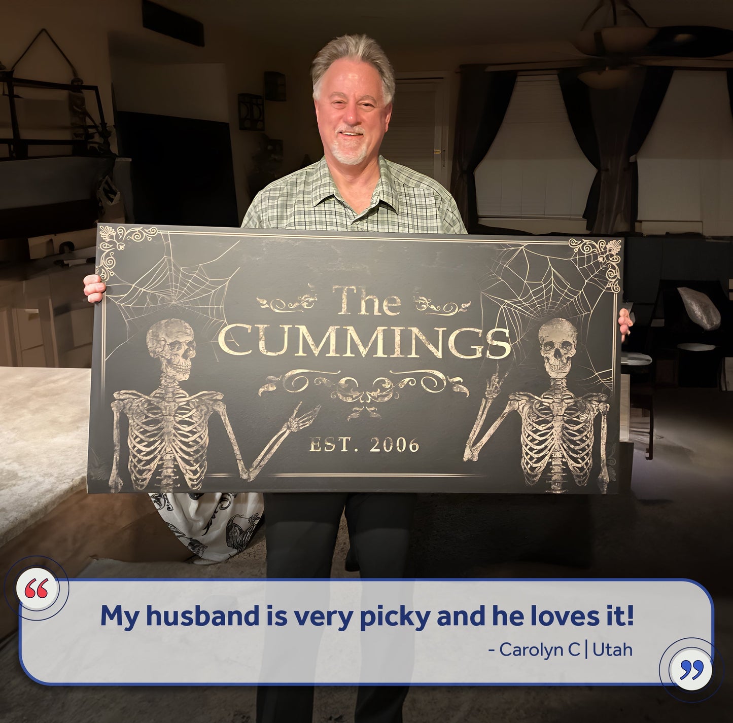 Gothic Family Sign - Personalized Gothic Decor - The Perfect Gothic Interior Design Gift