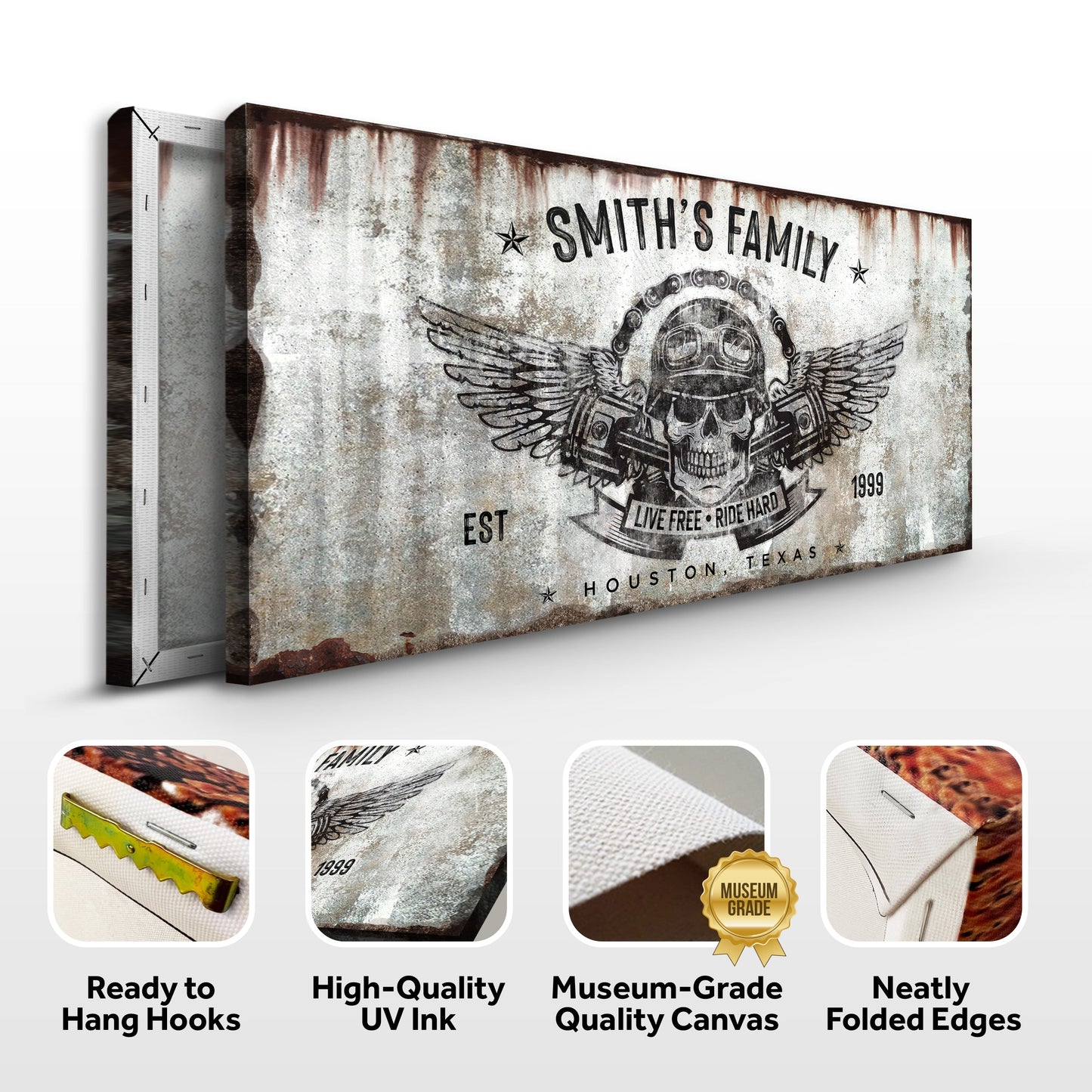 Live Free Ride Hard Sign