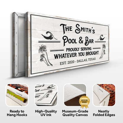 Personalized Rustic Pool And Bar Sign III