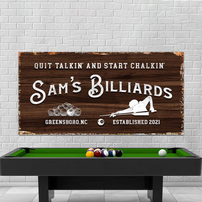 Billiards Room Vintage Sign