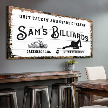 Billiards Room Sign II