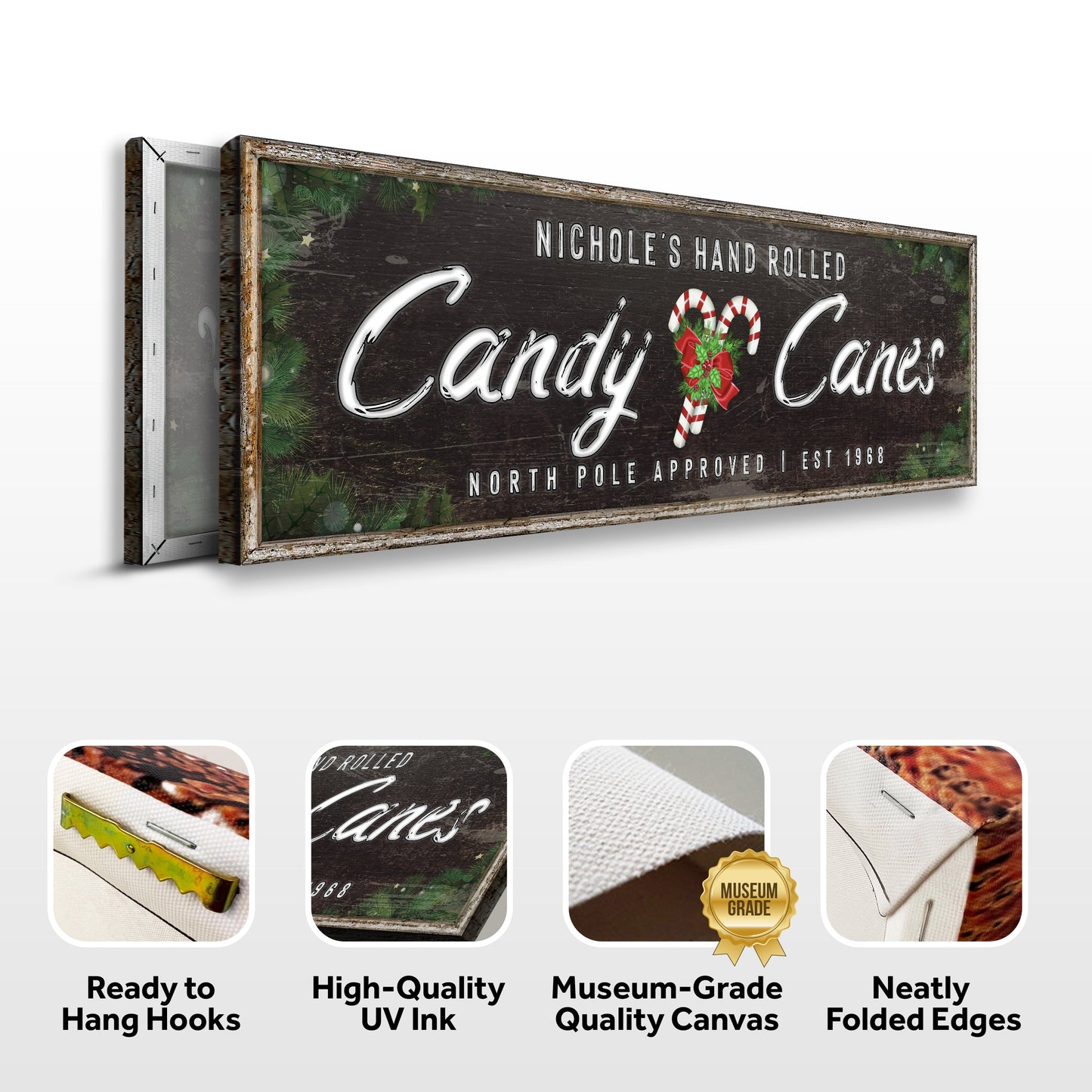 North Pole Candy Canes Sign