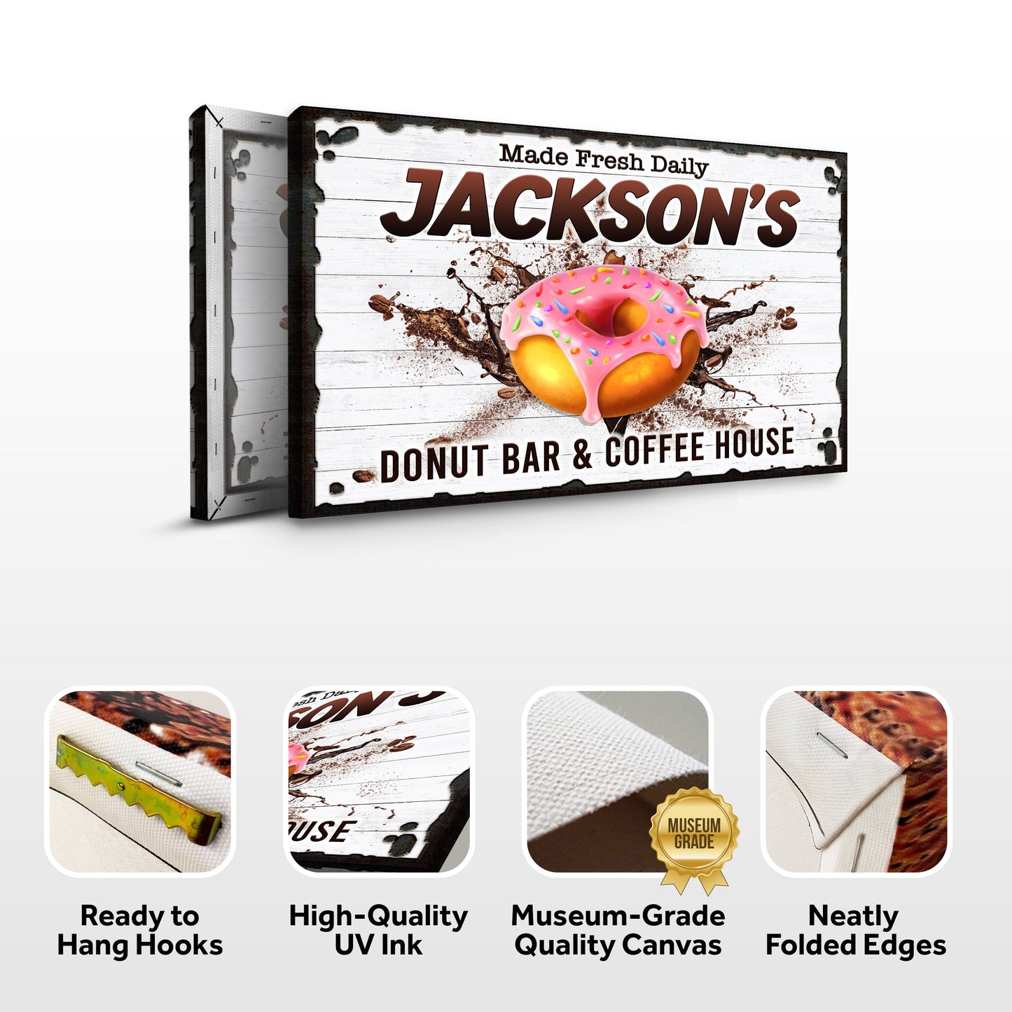 Donut Bar And Coffee House Made Fresh Daily Sign