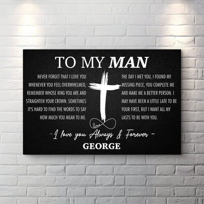 To My Man Father's Day Gift Sign