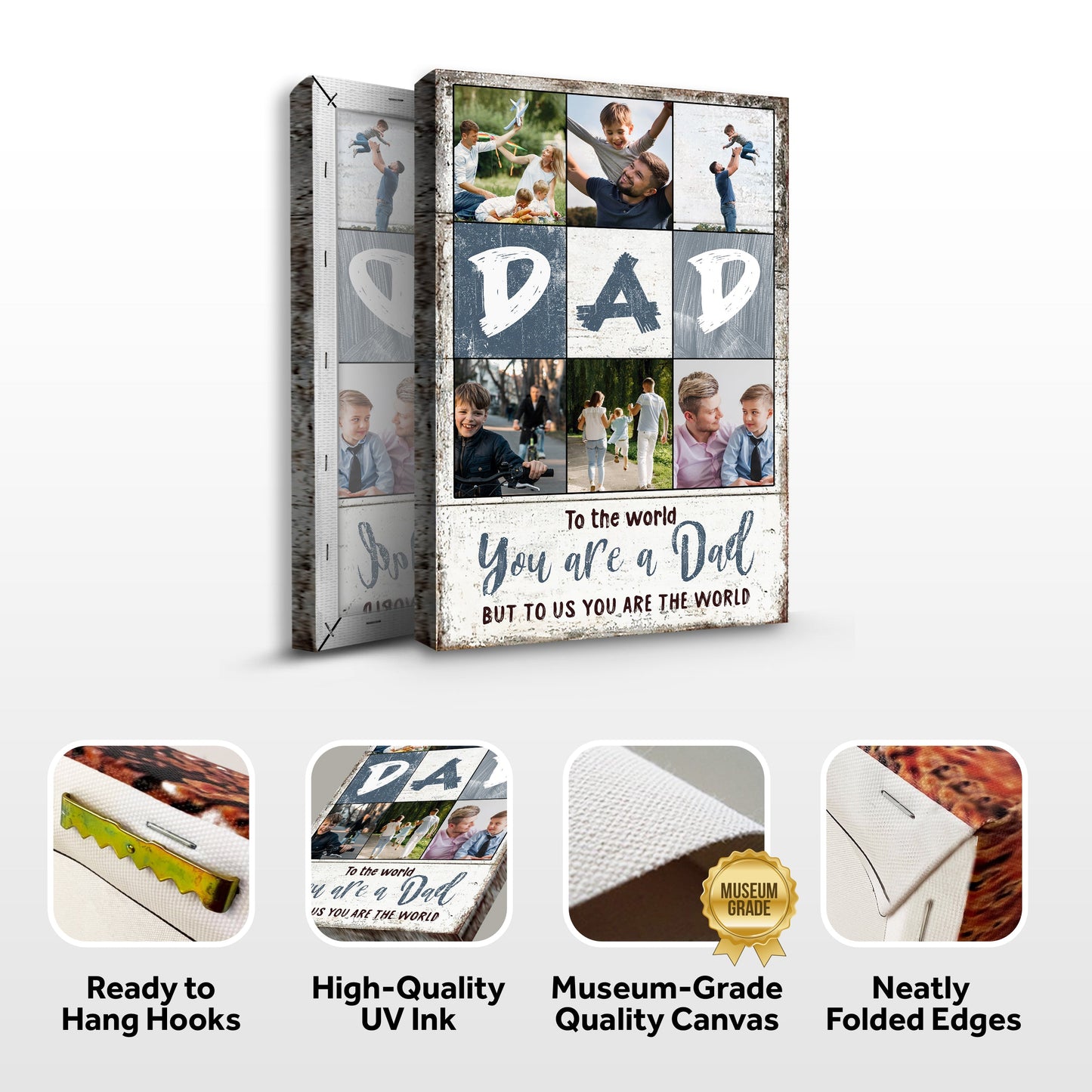 To Us You Are The World Father's Day Gift Sign