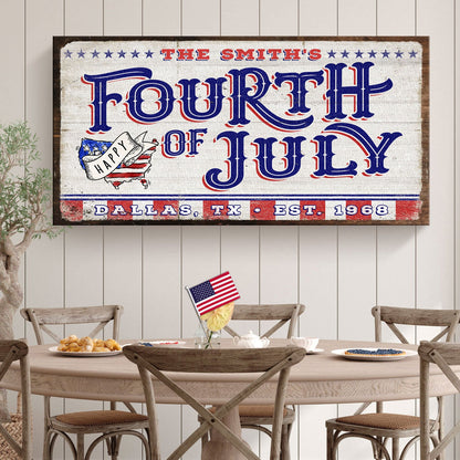 4th of July Personalized Welcome Sign