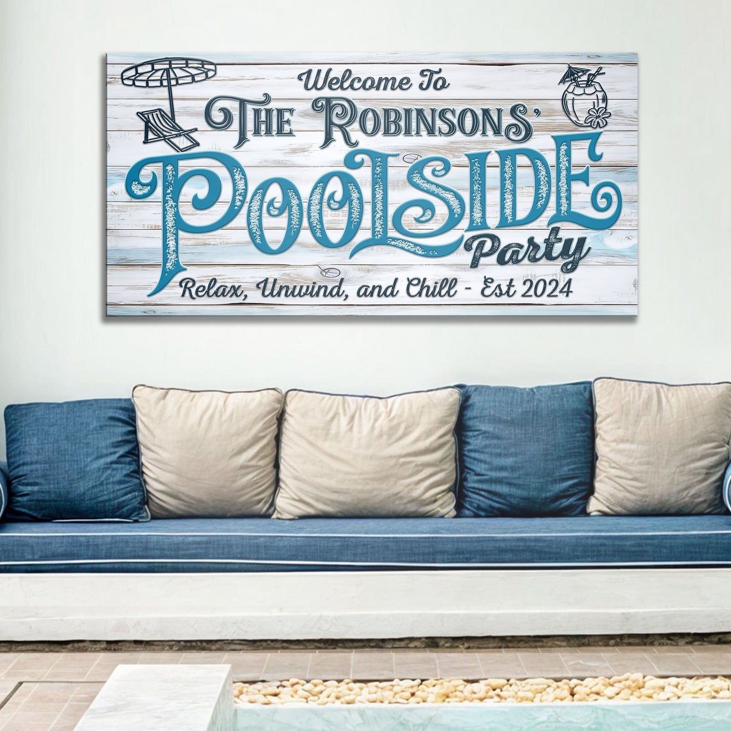 Personalized Pool Party Sign