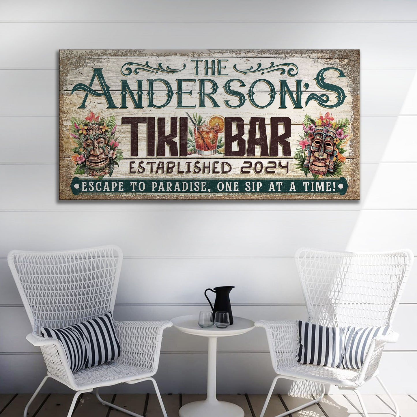 Personalized Tiki Bar Sign III