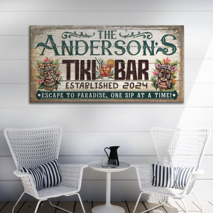 Personalized Tiki Bar Sign III