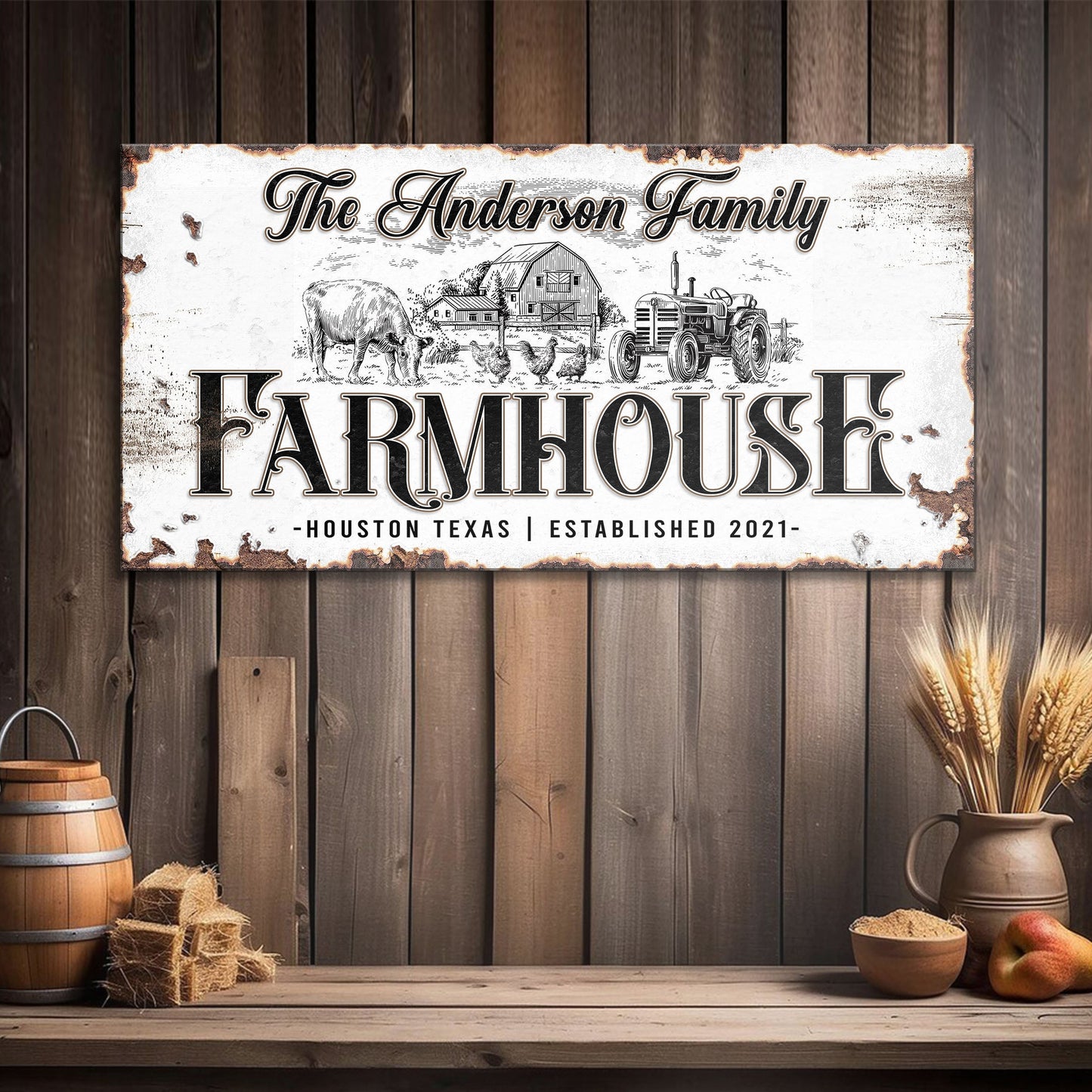 Personalized Farmhouse Sign III