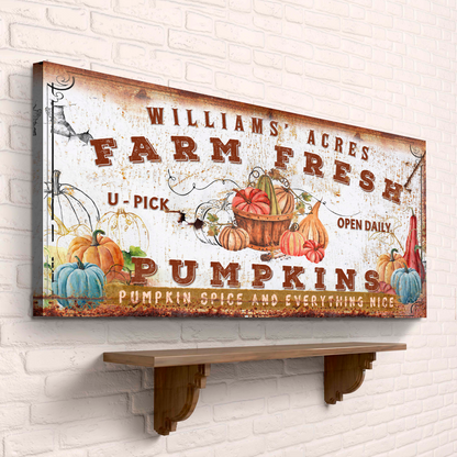 Farm Fresh Pumpkins Sign