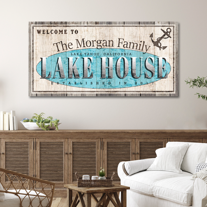 Vintage Family Lake House Sign