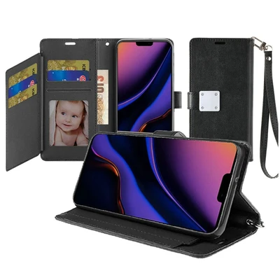 iPhone 11 PRO Wristlet Magnetic Wallet Cards Case