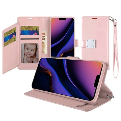 iPhone 11 PRO Wristlet Magnetic Wallet Cards Case