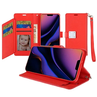iPhone 11 PRO Wristlet Magnetic Wallet Cards Case