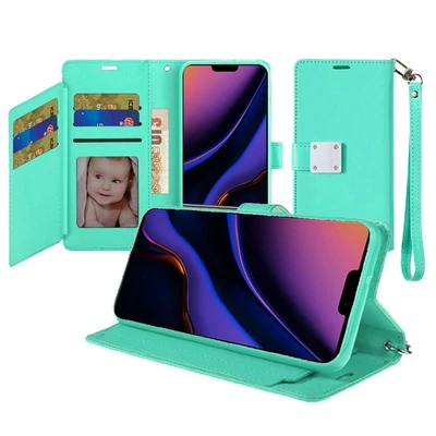 iPhone 11 PRO Wristlet Magnetic Wallet Cards Case