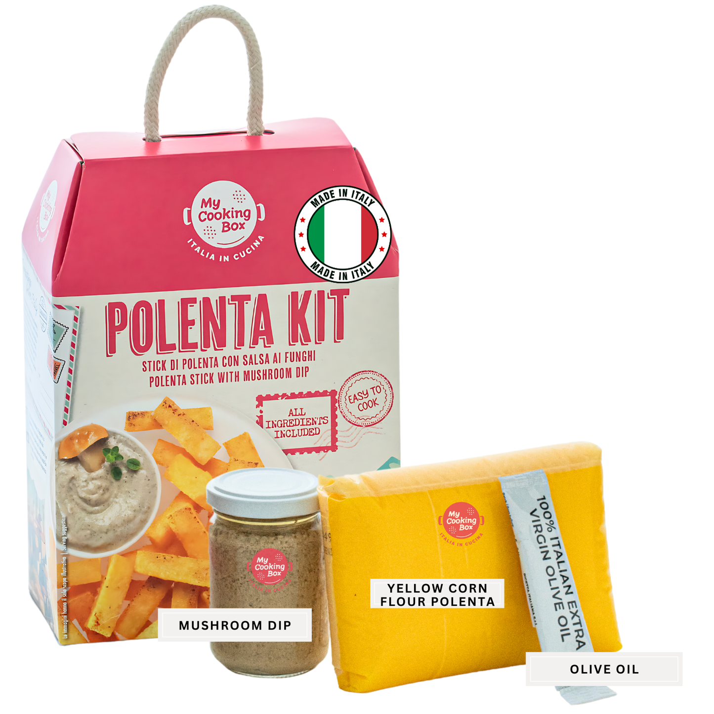 Early Black Friday! My Cooking Box, Polenta Mix Kit, Polenta Sticks with Mushroom Dip