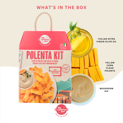 Early Black Friday! My Cooking Box, Polenta Mix Kit, Polenta Sticks with Mushroom Dip