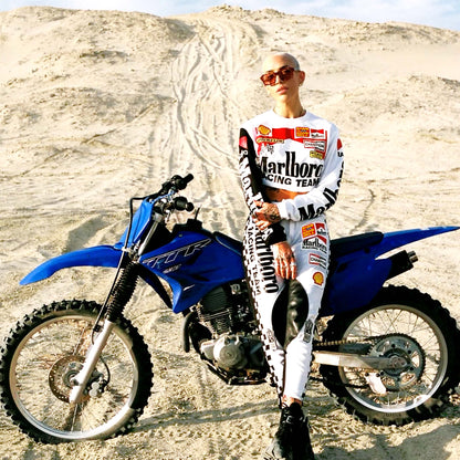 WOMENS CROP FORMULA 1 RACING JERSEY WHITE