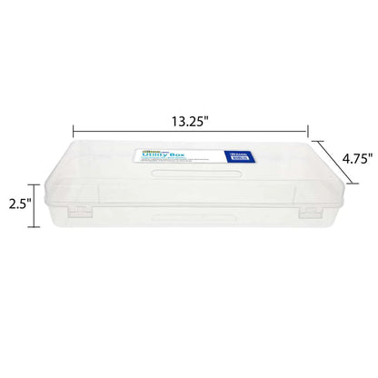 Pencil Case Multipurpose Utility Box Ruler Length – Clear